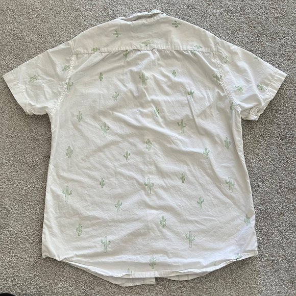 Denim & Flower Cactus Print Cotton Button Down Shirt Unisex Medium - Picture 6 of 10